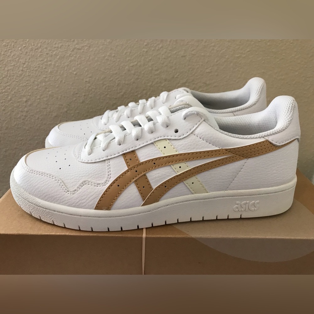 ASICS Japan S Women's Shoes White Camel Beige - Picture 3 of 8